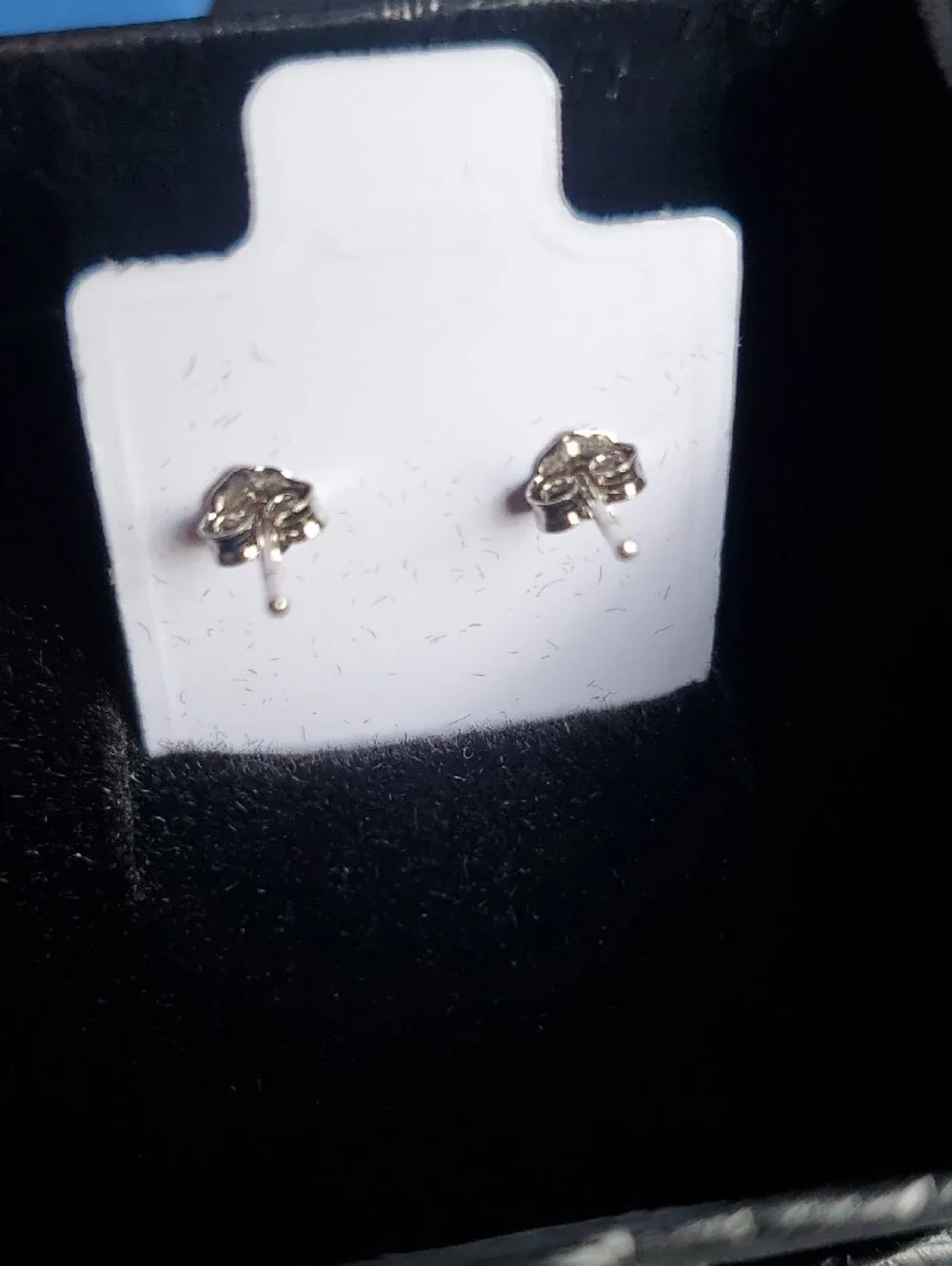 Sterling Silver Crystal Mouse Stud Earrings - Silver